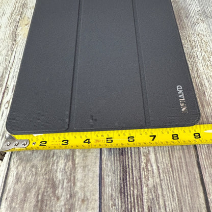 Infiland 360° Rotating Black Crystal Acrylic Transparent Back Protective Case For iPad Pro 12.9 Inch