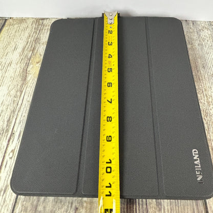 Infiland 360° Rotating Black Crystal Acrylic Transparent Back Protective Case For iPad Pro 12.9 Inch