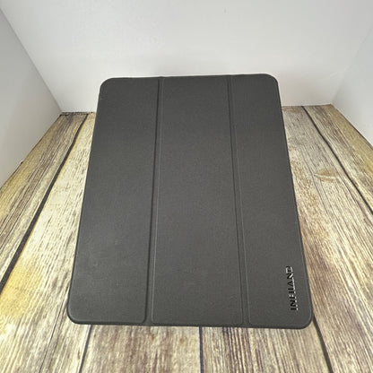 Infiland 360° Rotating Black Crystal Acrylic Transparent Back Protective Case For iPad Pro 12.9 Inch