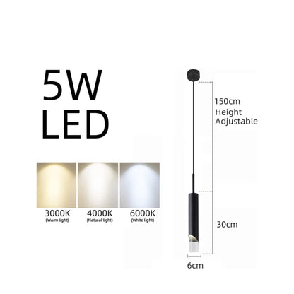 Modern Black LED Pendant Light Fixture Set Of 3