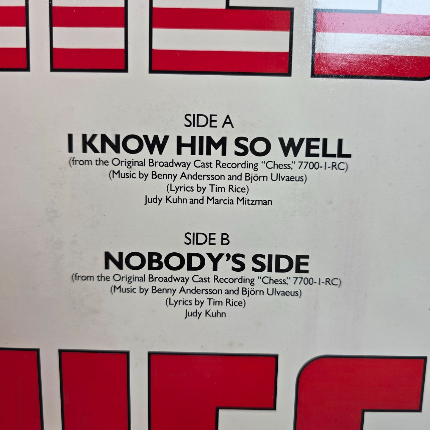 Chess Original Broadway Cast Promo Release Recording Vinyl By RCA Victor Promo Only