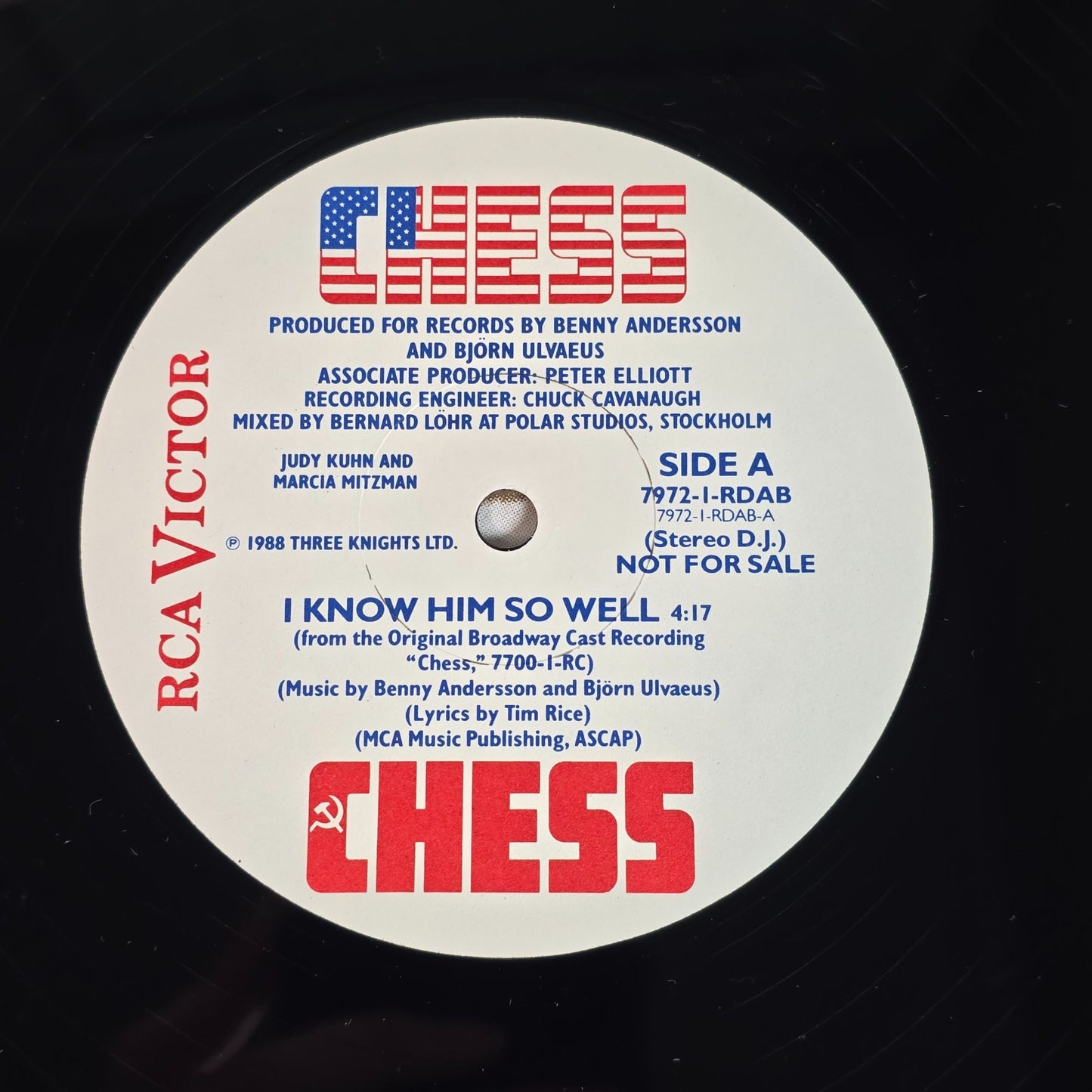 Chess Original Broadway Cast Promo Release Recording Vinyl By RCA Victor Promo Only