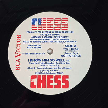 Chess Original Broadway Cast Promo Release Recording Vinyl By RCA Victor Promo Only