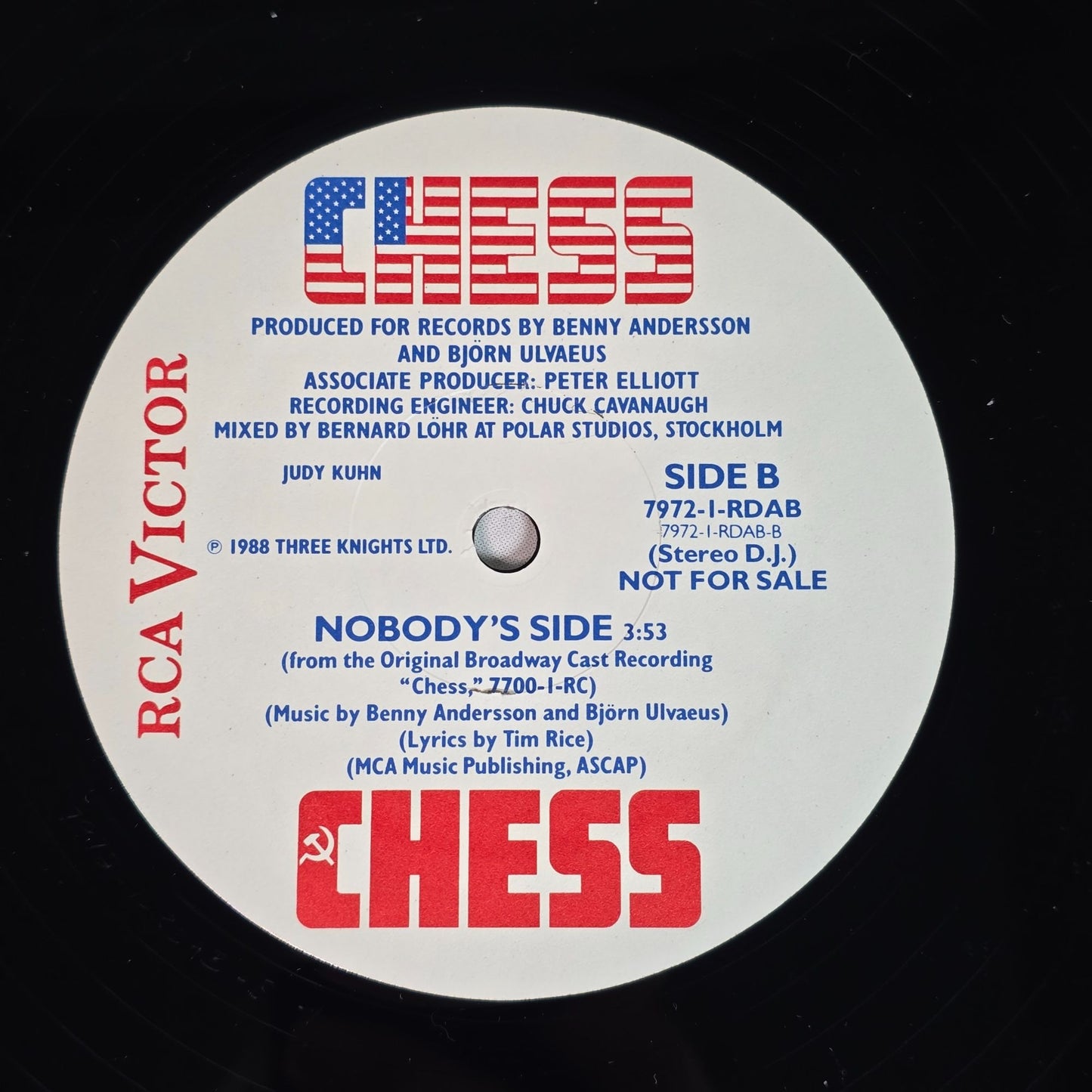 Chess Original Broadway Cast Promo Release Recording Vinyl By RCA Victor Promo Only
