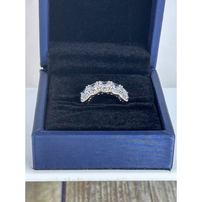 Sterling Silver 5-Stone White Sapphire Ring Nickel-Free