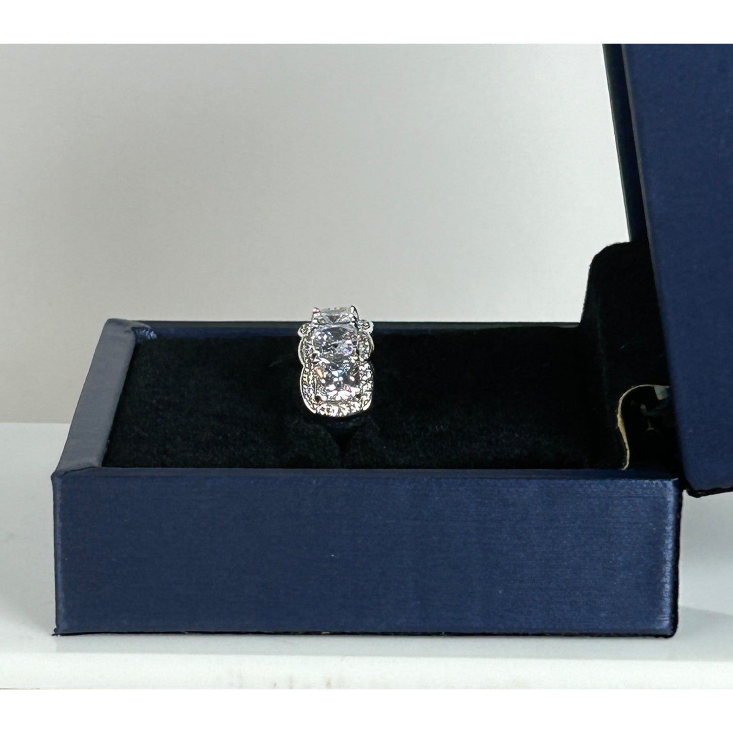 Sterling Silver 5-Stone White Sapphire Ring Nickel-Free