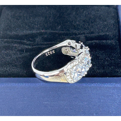 Sterling Silver 5-Stone White Sapphire Ring Nickel-Free