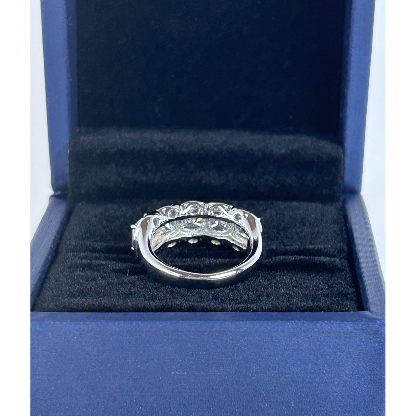 Sterling Silver 5-Stone White Sapphire Ring Nickel-Free