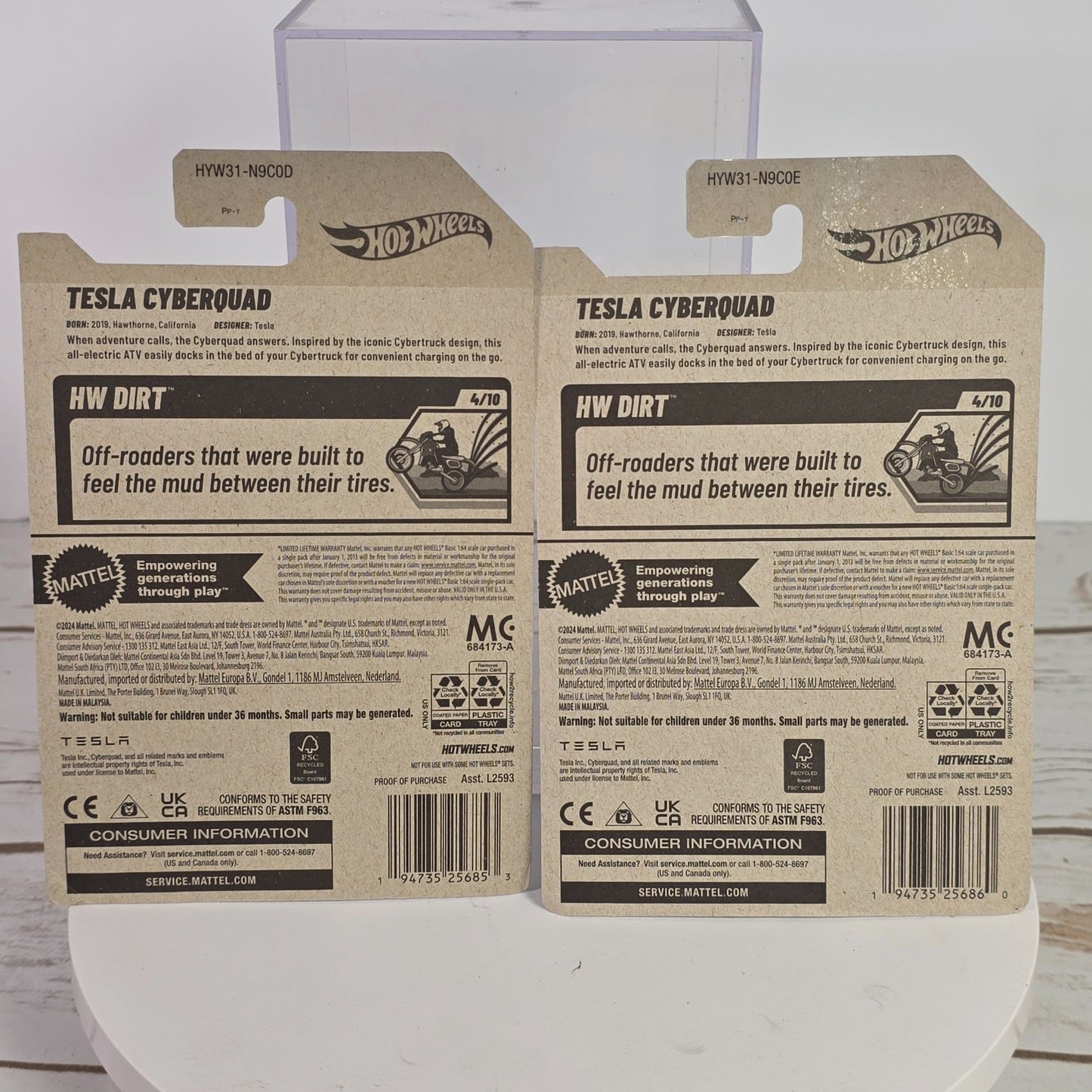 Hot Wheels Tesla Cyberquad HW Dirt Die-Cast Collectible 82/250 Limited Edition New For 2025