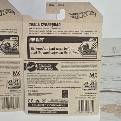 Hot Wheels Tesla Cyberquad HW Dirt Die-Cast Collectible 82/250 Limited Edition New For 2025