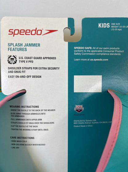 NWT New Kids Speedo Splash Jammer Good Vibes 33-55lbs PFD