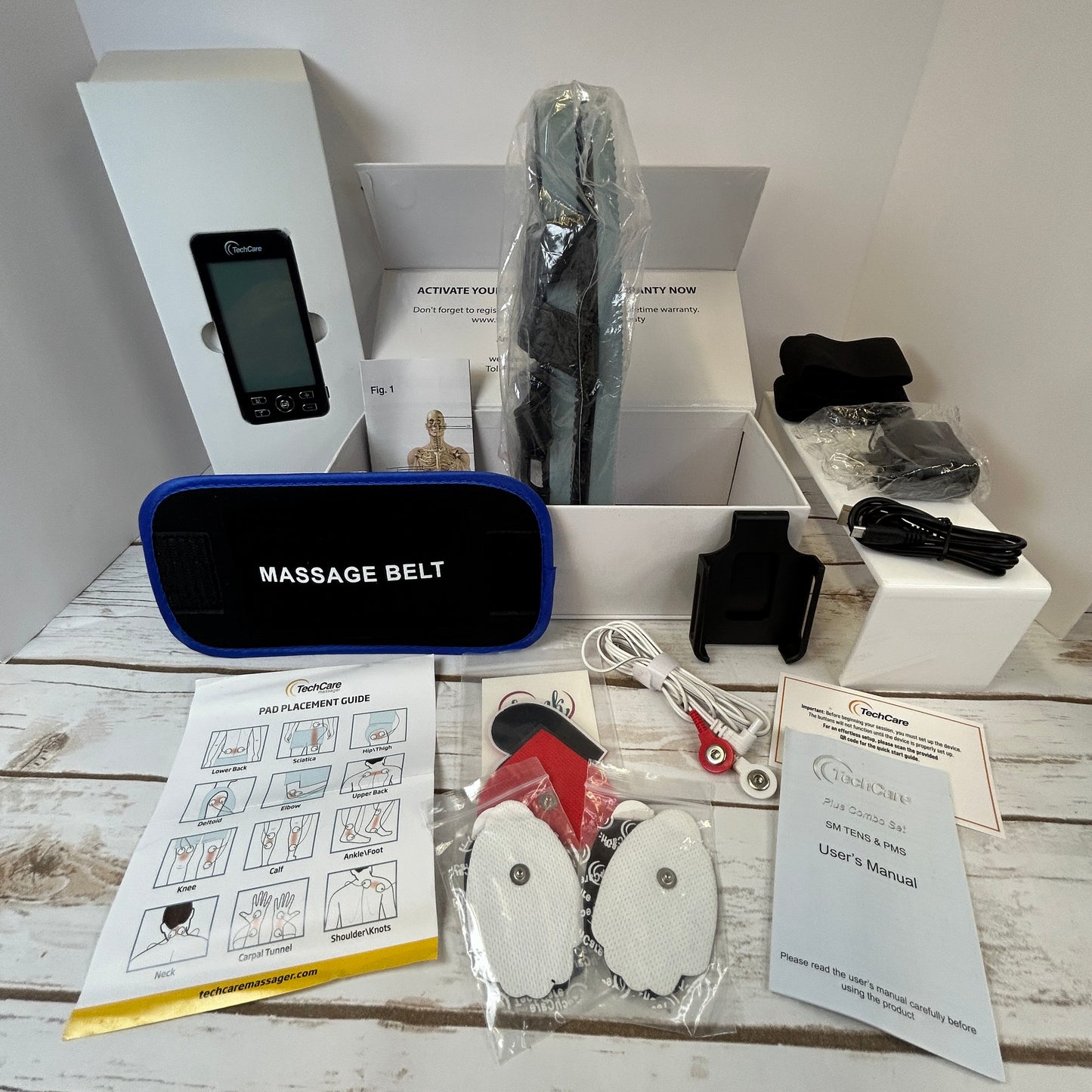 TechCare Plus Combo Set 24 Modes Tens Muscle Stimulator Ultimate Massager