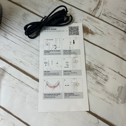 NIOB New COSLUS Cordless Water Dental Flosser, Portable Teeth Pick, 300ML Rechargeable Tooth Irrigator for Teeth Cleaning, Black