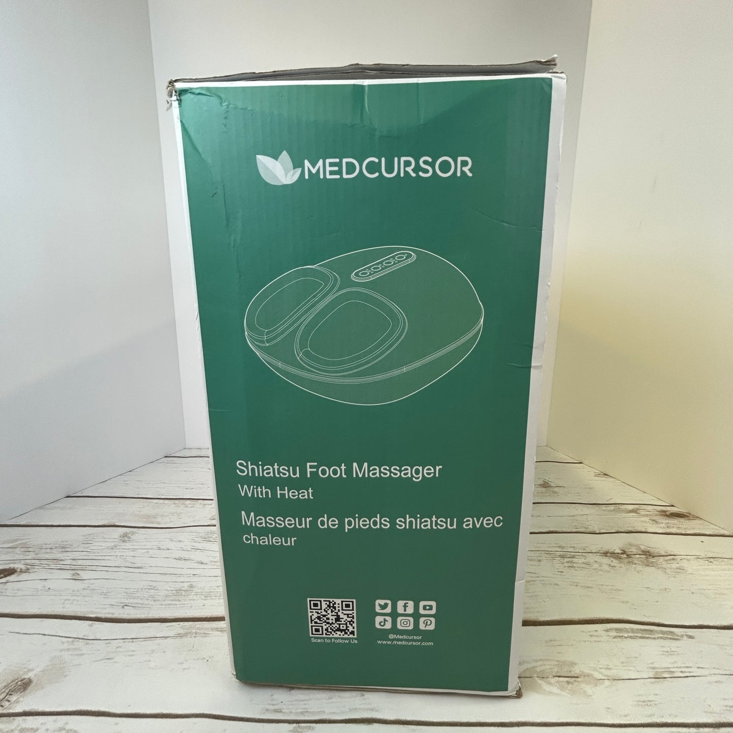 NIOB New MEDCURSOR Shiatsu Foot Massager w/Heat MDFM400 Spa Relaxation