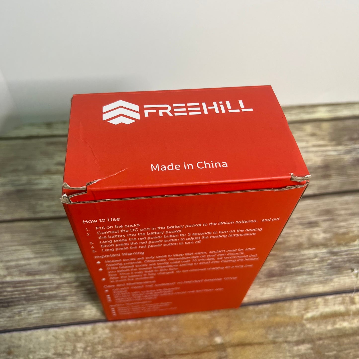 New FREEHILL Heated Socks Warm Merino Wool S/M Black