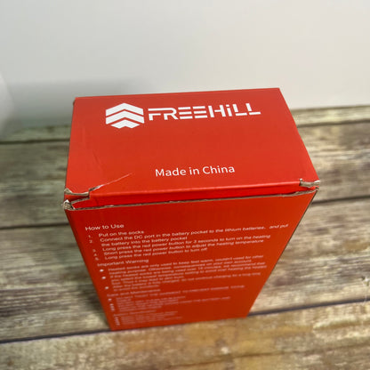 New FREEHILL Heated Socks Warm Merino Wool S/M Black