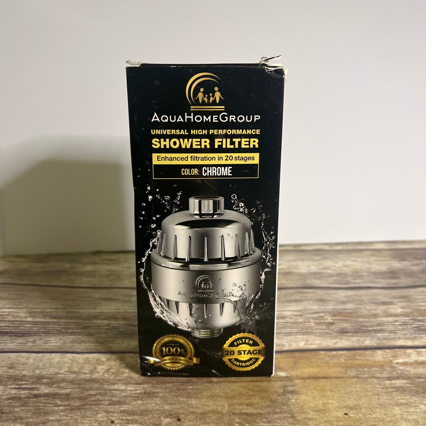 NIOB New Aqua Home Group Universal High Performance Shower Filter Chrome X0031TSIBB