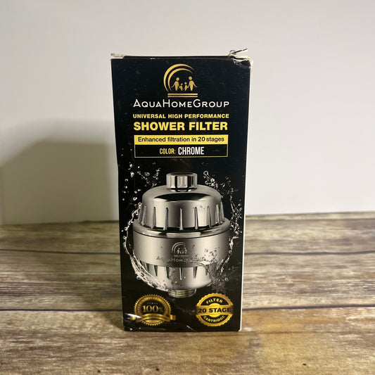 NIOB New Aqua Home Group Universal High Performance Shower Filter Chrome X0031TSIBB