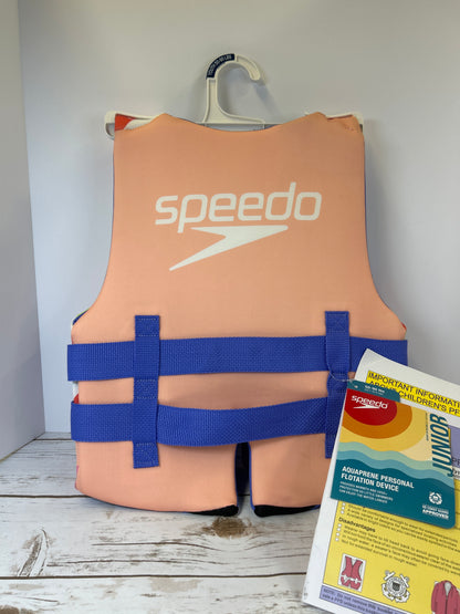Speedo Youth PFD Life Jacket Vest (TARGET) - Pink Parasol (NEW) Youth 50-90lbs