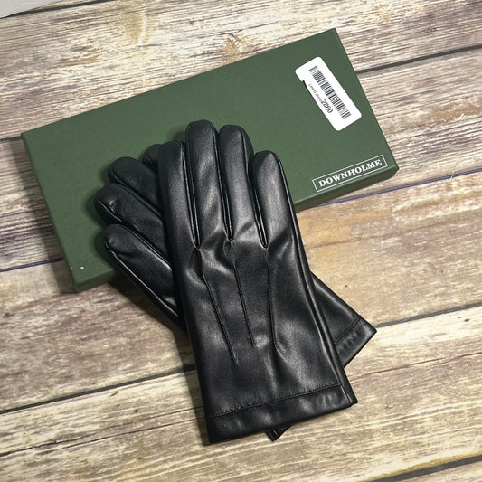 Downholme Classic Leather Cashmere Lined Gloves for Men
