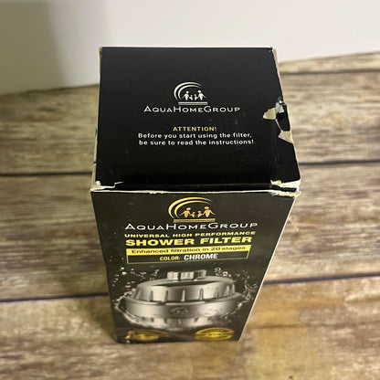 NIOB New Aqua Home Group Universal High Performance Shower Filter Chrome X0031TSIBB