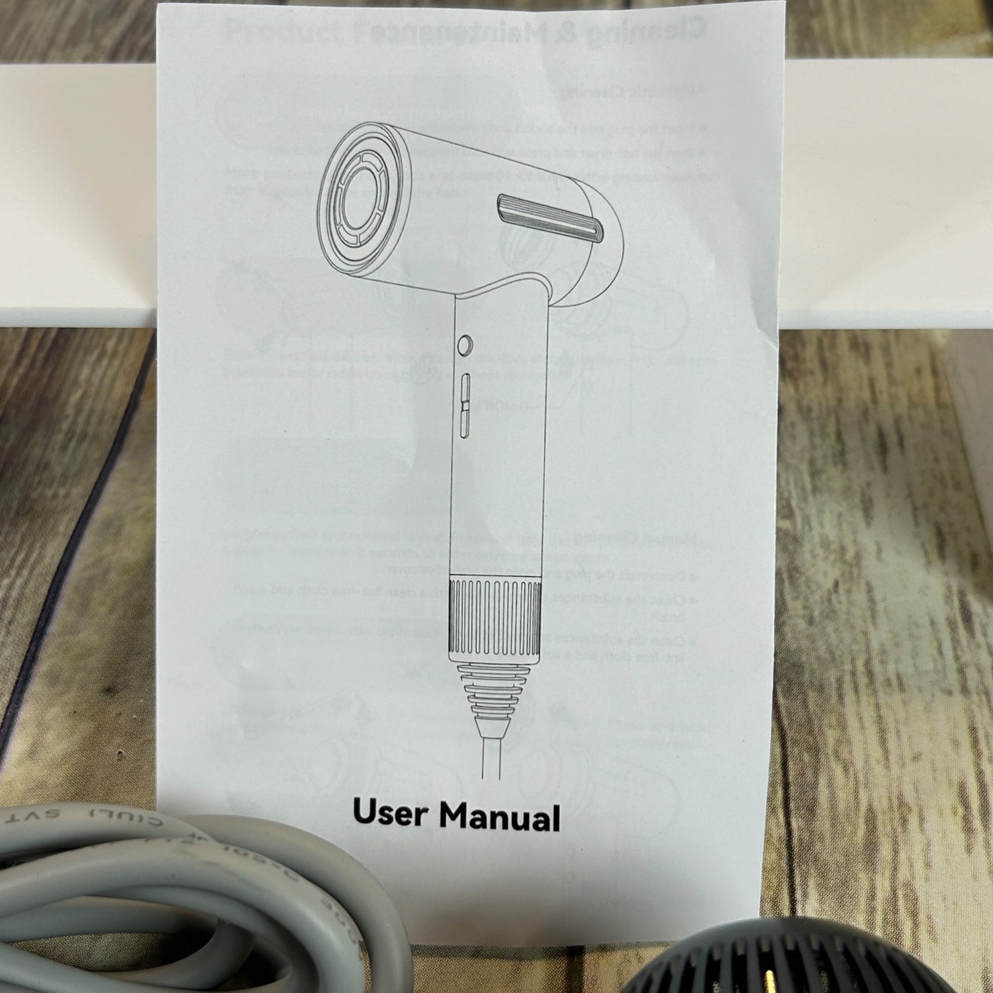 Plasma 110.000 RPM BLDC Hair Dryer W/ Diffuser & Nozzle Magnetic Attachments Gray