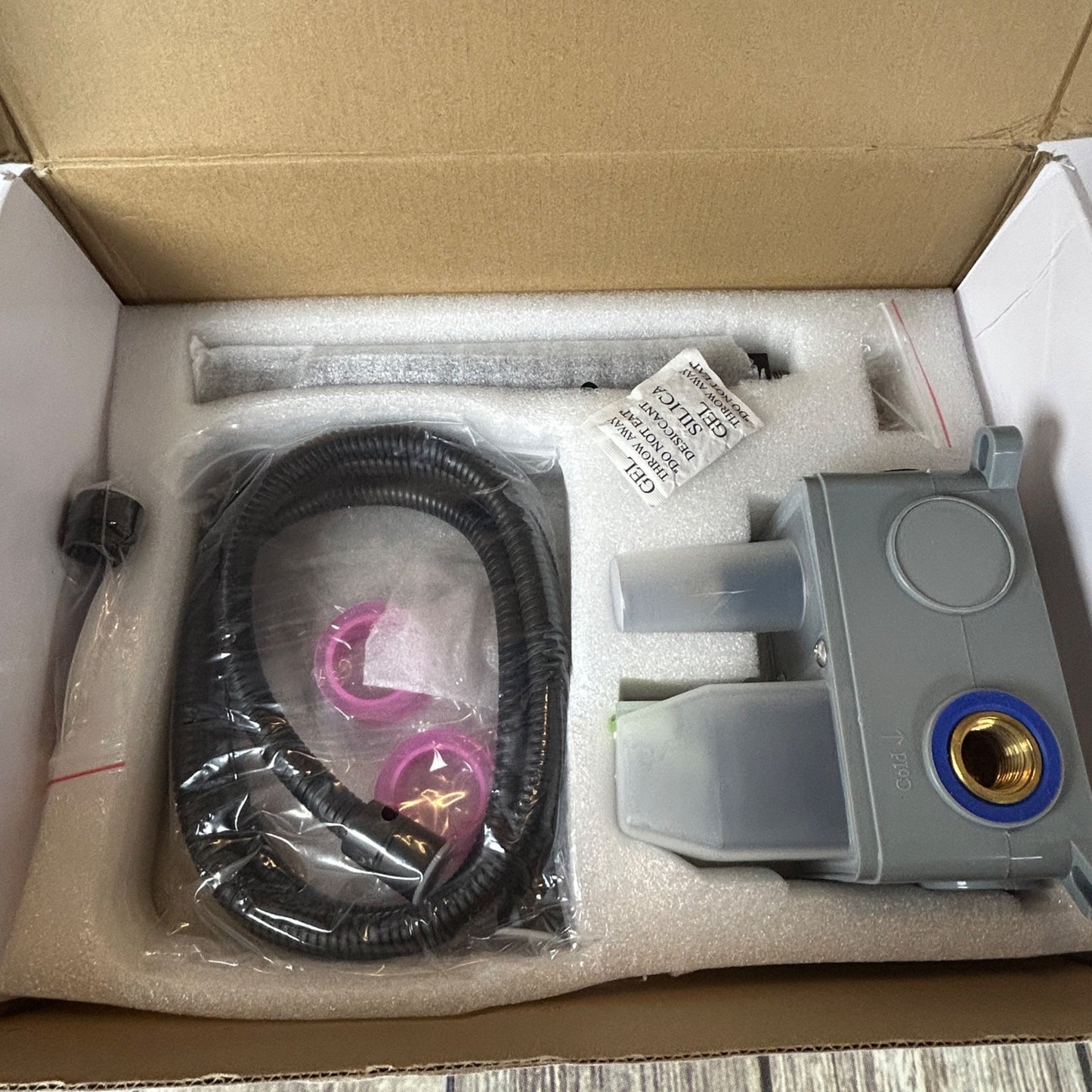 Hoimpro Wall Mount Bathtub Faucet Set With Waterfall Tub Spout & Handheld Sprayer Matte Black