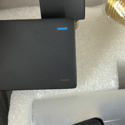 Hoimpro Wall Mount Bathtub Faucet Set With Waterfall Tub Spout & Handheld Sprayer Matte Black