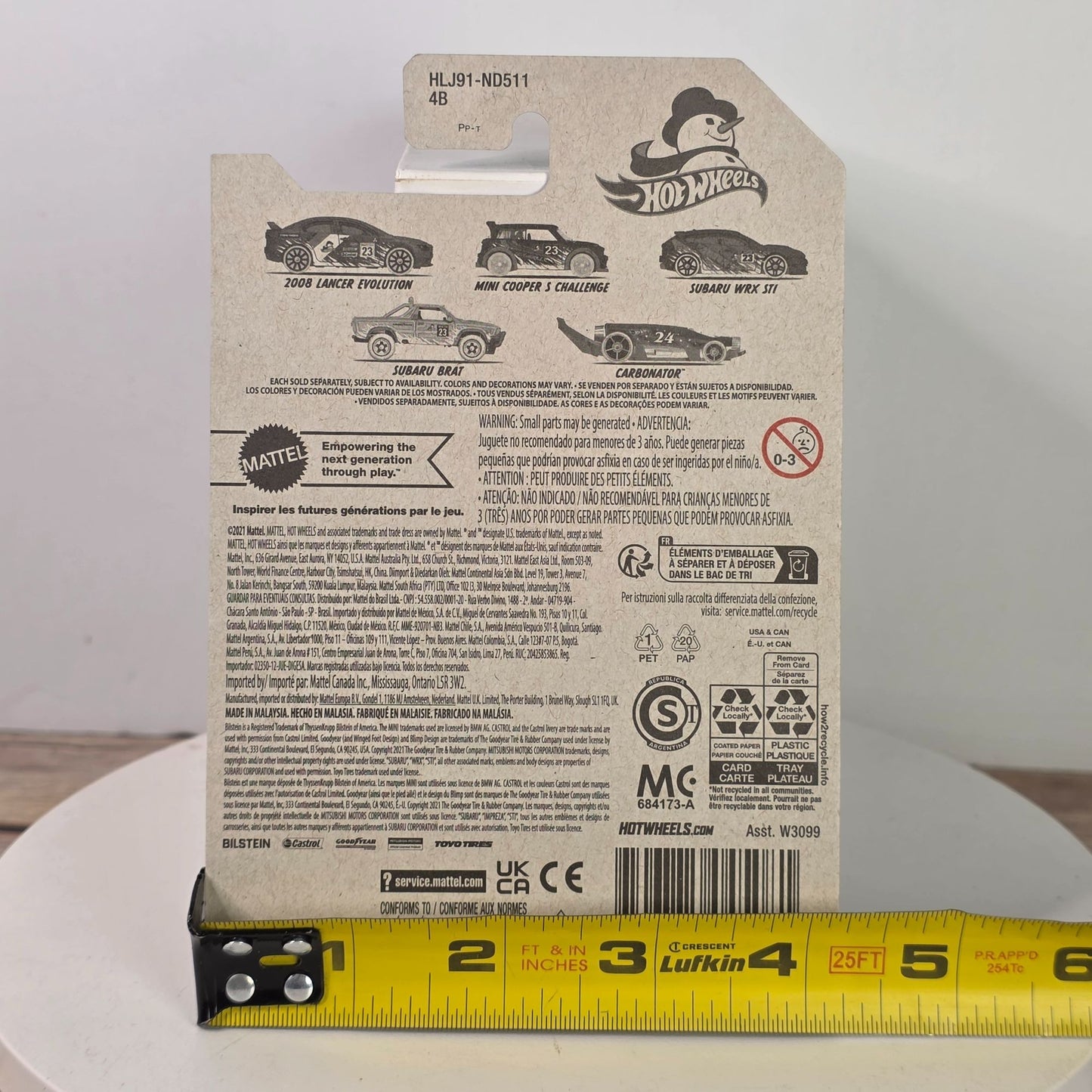 2023 Hot Wheels Winter Holiday Collection 2008 Lancer Evolution Satin Red Model Car