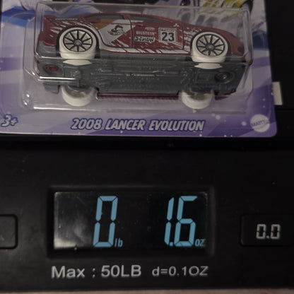 2023 Hot Wheels Winter Holiday Collection 2008 Lancer Evolution Satin Red Model Car