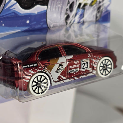 2023 Hot Wheels Winter Holiday Collection 2008 Lancer Evolution Satin Red Model Car