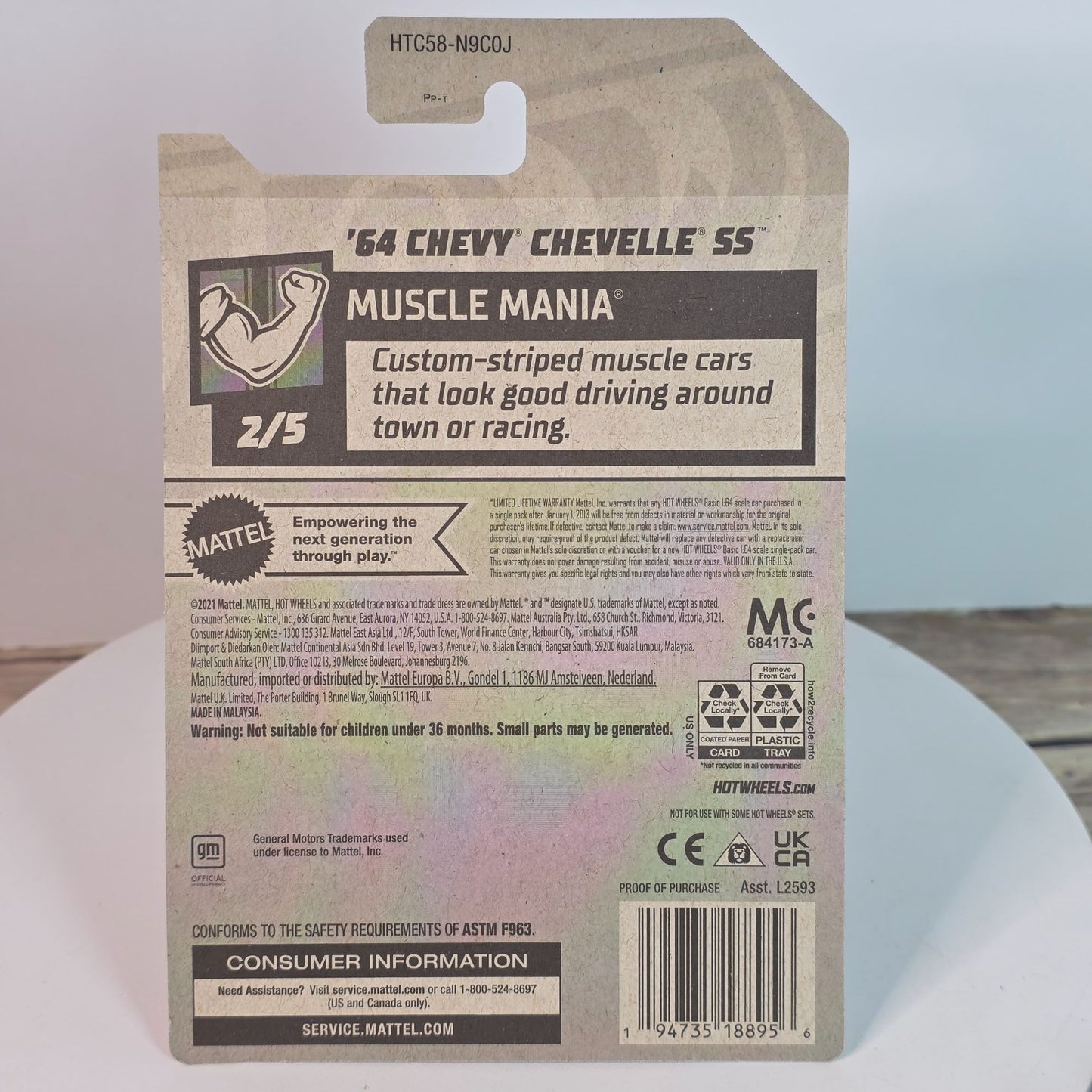 Hot Wheels 64 Chevy Chevelle SS Muscle Mania Die-Cast Car