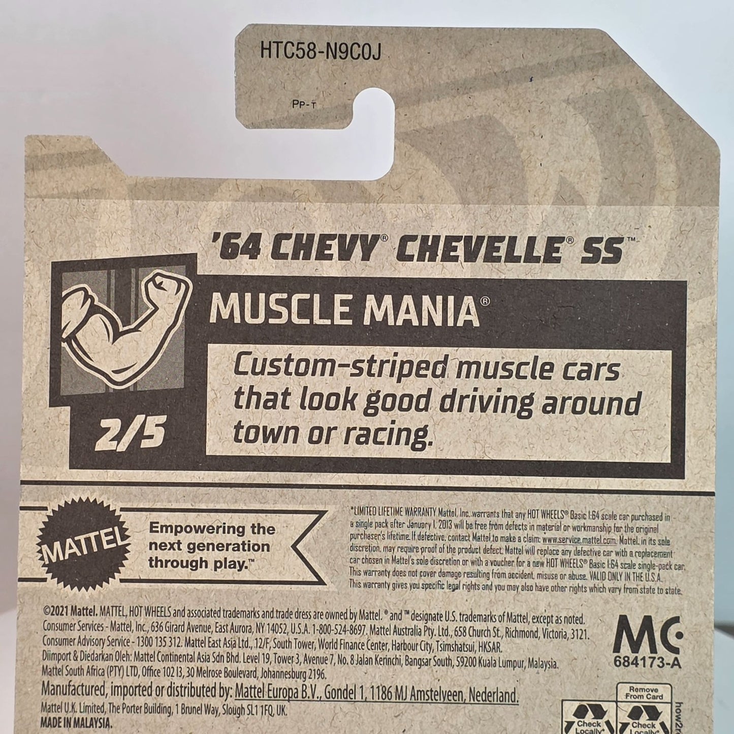 Hot Wheels 64 Chevy Chevelle SS Muscle Mania Die-Cast Car