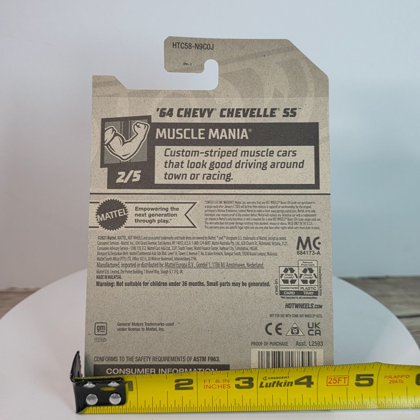 Hot Wheels 64 Chevy Chevelle SS Muscle Mania Die-Cast Car