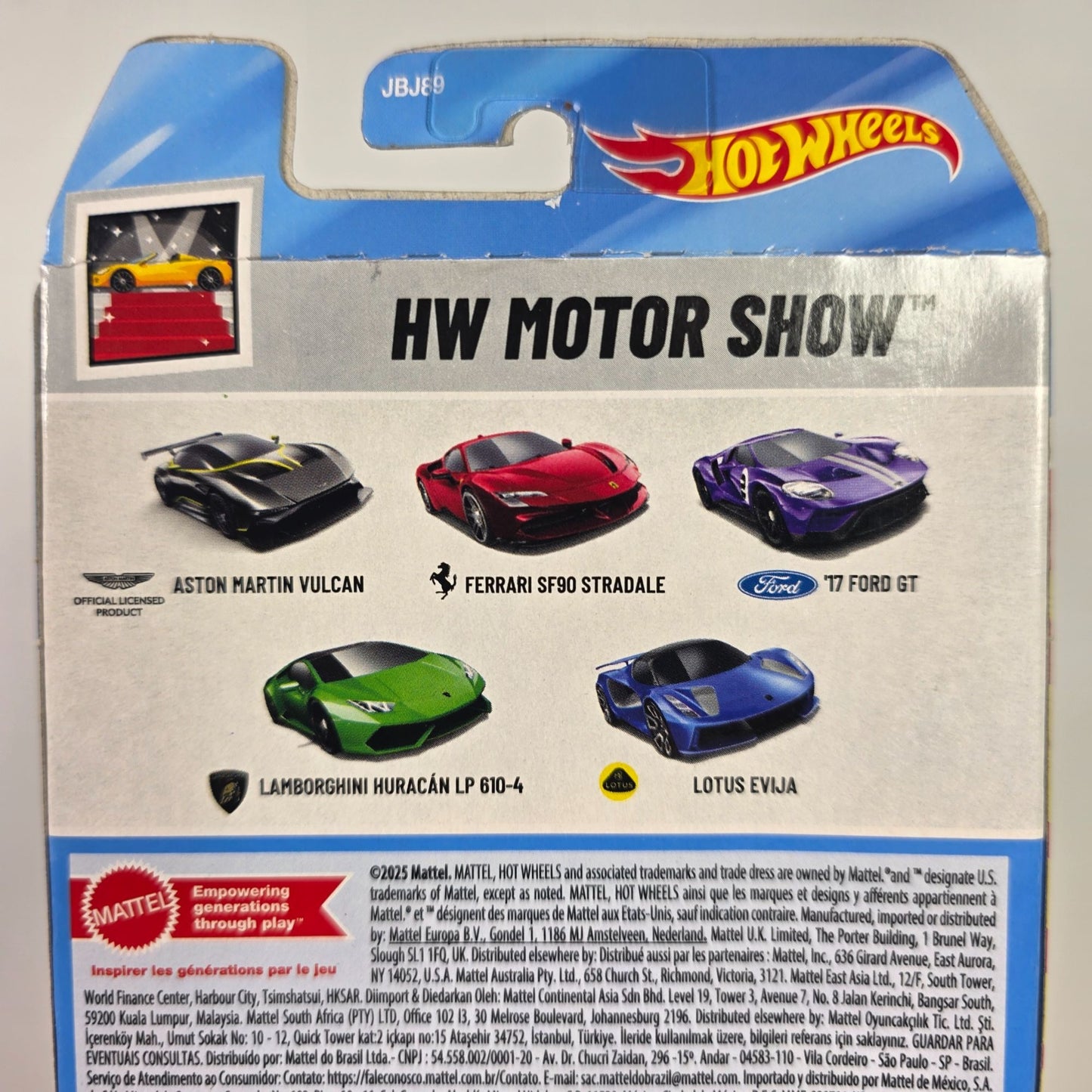 🔥 VHTF FERRARI 🔥 Hot Wheels 2025 HW Motor Show 5-Pack NIP - ASTON LAMBO LOTUS FORD