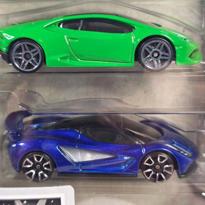 🔥 VHTF FERRARI 🔥 Hot Wheels 2025 HW Motor Show 5-Pack NIP - ASTON LAMBO LOTUS FORD