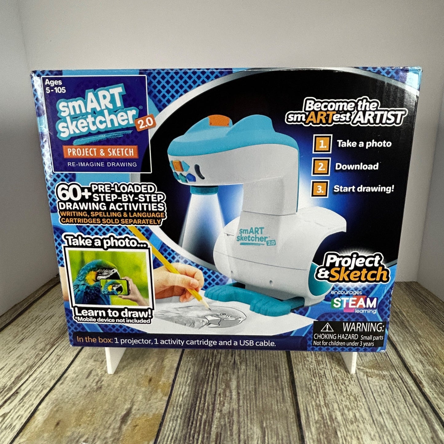 Smart Sketcher 2.0 Project & Sketch Drawing Art Activity Set For Ages 5-15 W/ 3 Carts