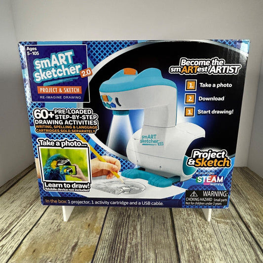 Smart Sketcher 2.0 Project & Sketch Drawing Art Activity Set For Ages 5-15 W/ 3 Carts