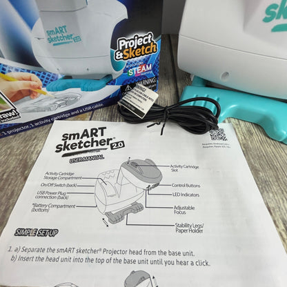 Smart Sketcher 2.0 Project & Sketch Drawing Art Activity Set For Ages 5-15 W/ 3 Carts