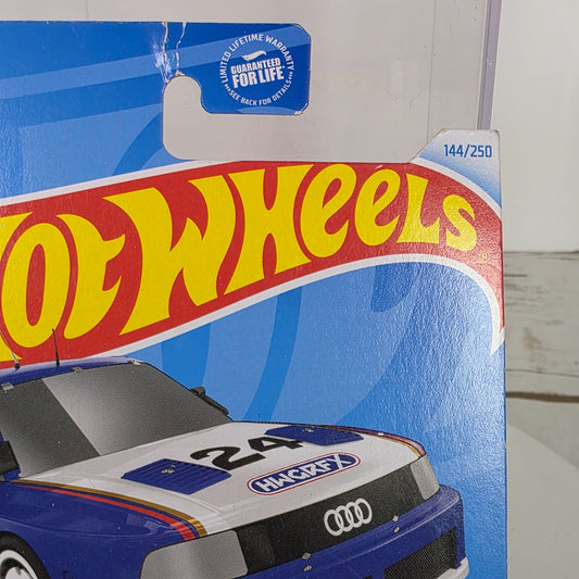 Hot Wheels Audi 90 Quattro Die-Cast Car 1:64 Scale Collectible 144/250 Blue & White 2022 Model