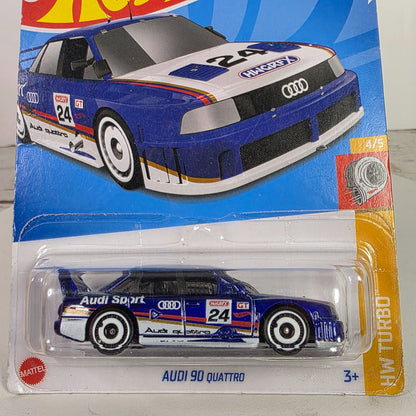 Hot Wheels Audi 90 Quattro Die-Cast Car 1:64 Scale Collectible 144/250 Blue & White 2022 Model