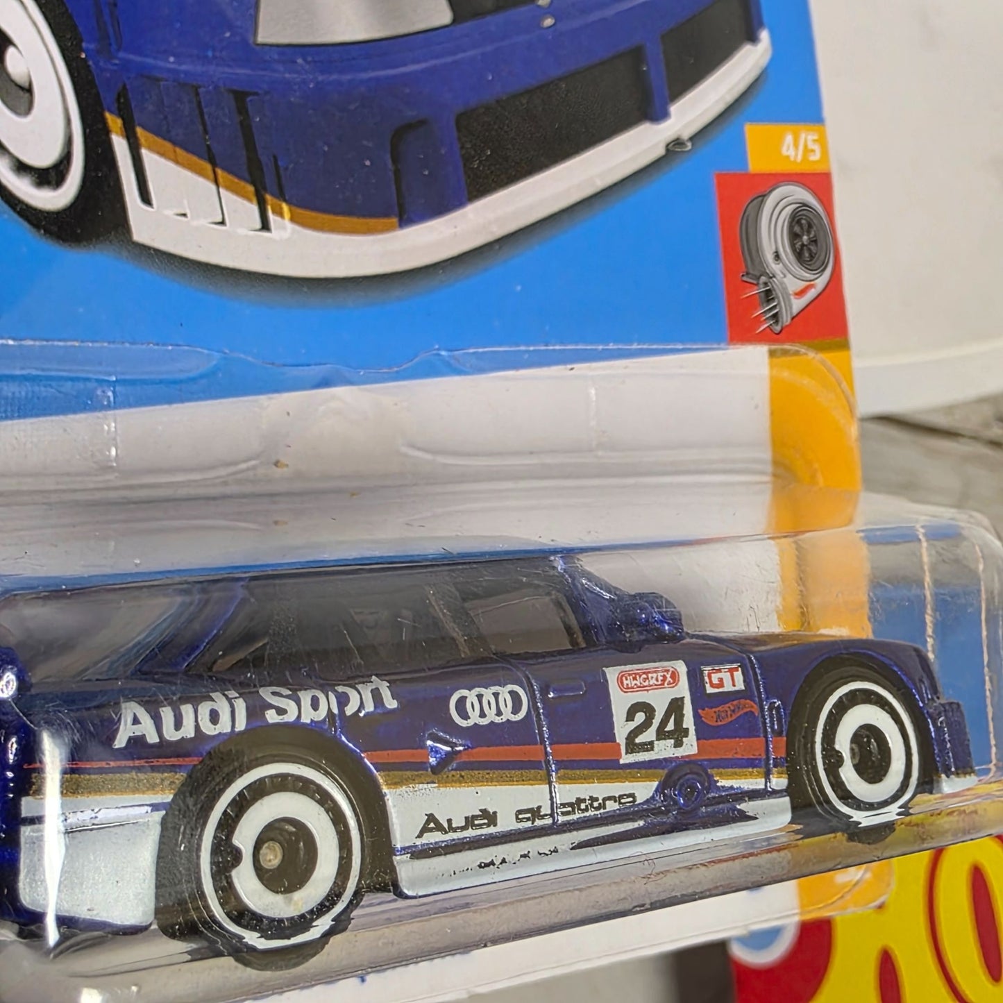 Hot Wheels Audi 90 Quattro Die-Cast Car 1:64 Scale Collectible 144/250 Blue & White 2022 Model