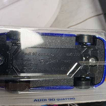 Hot Wheels Audi 90 Quattro Die-Cast Car 1:64 Scale Collectible 144/250 Blue & White 2022 Model