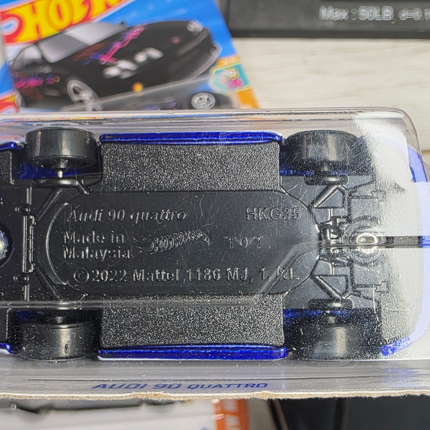 Hot Wheels Audi 90 Quattro Die-Cast Car 1:64 Scale Collectible 144/250 Blue & White 2022 Model