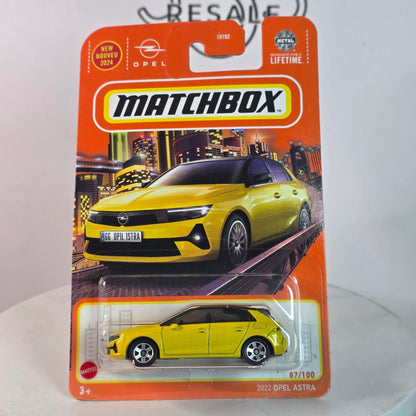 🔥 Matchbox 2022 Opel Astra 87/100 Yellow 2024 Mainline Collectors Car New 🔥