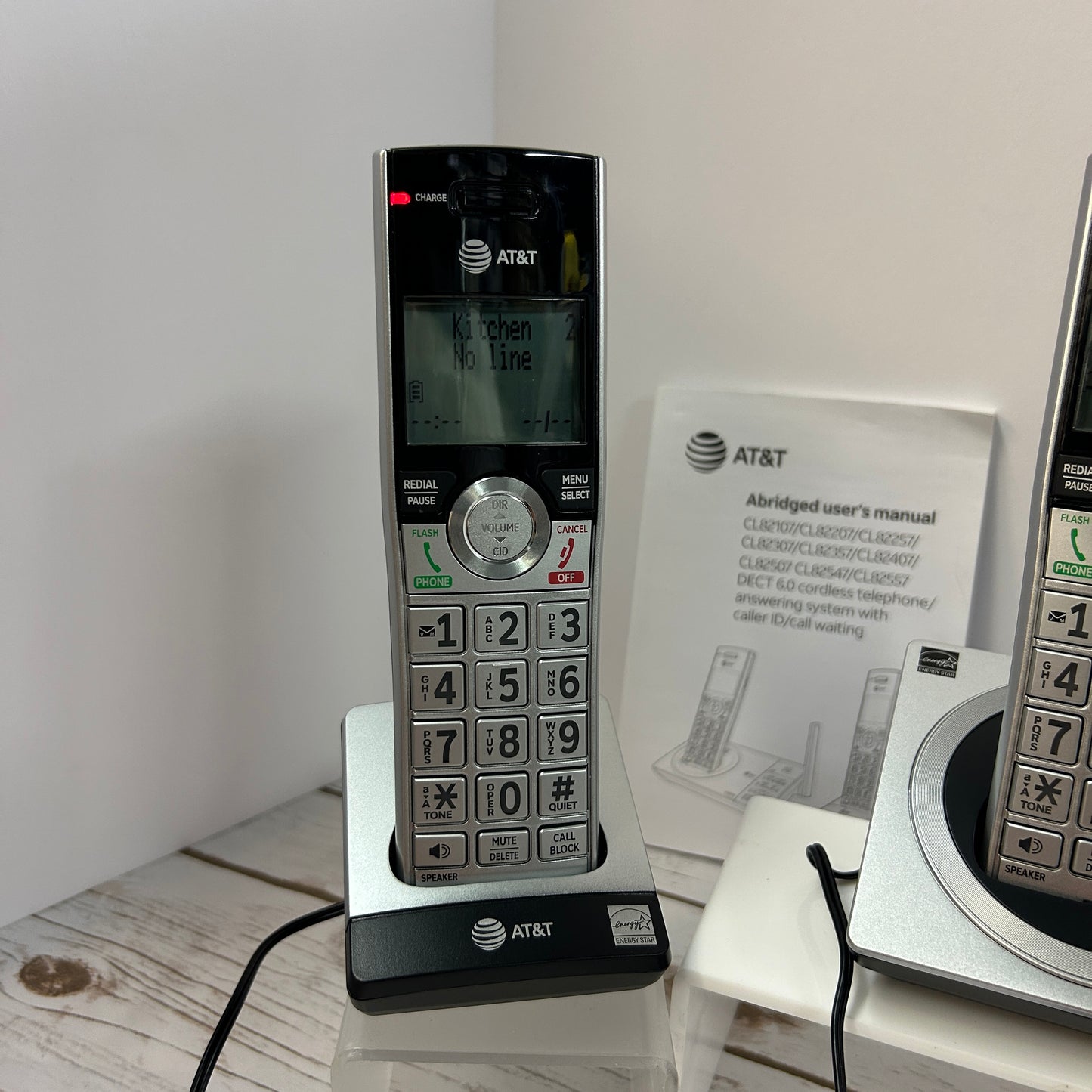 AT&T 3 Handset Answering System Caller ID Cordless Phone CL82307