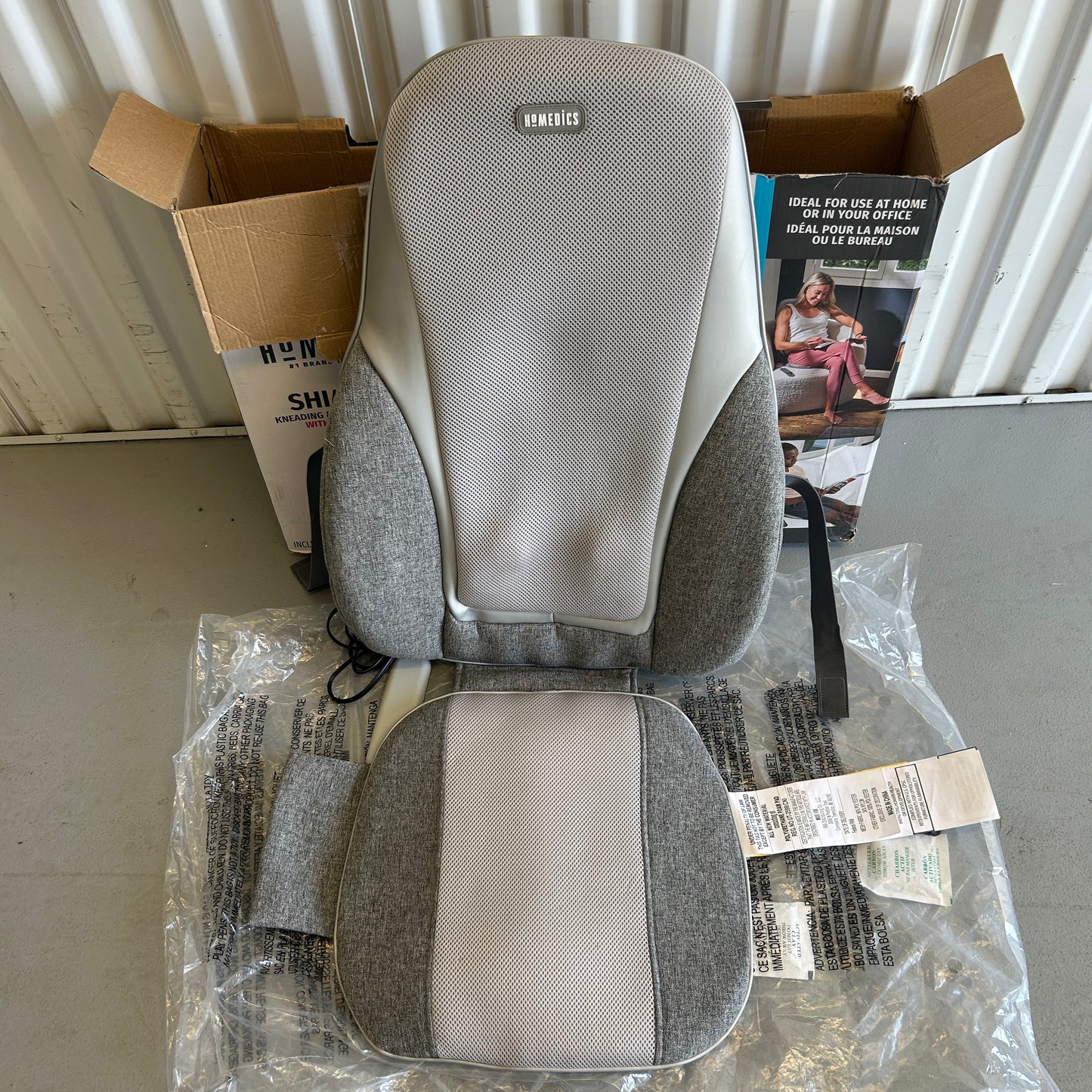 HoMEDICS Shiatsu Kneading & Vibration Cushion w/Heat Massager