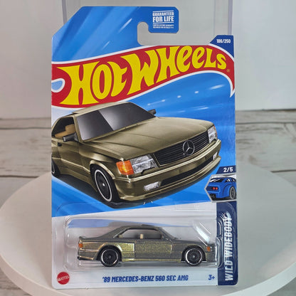 Hot Wheels 89 Mercedes-Benz 560 SEC AMG Die-Cast Car Limited Edition Metallic Finish Wild Rides Series Ages 3+