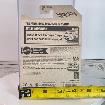 Hot Wheels 89 Mercedes-Benz 560 SEC AMG Die-Cast Car Limited Edition Metallic Finish Wild Rides Series Ages 3+