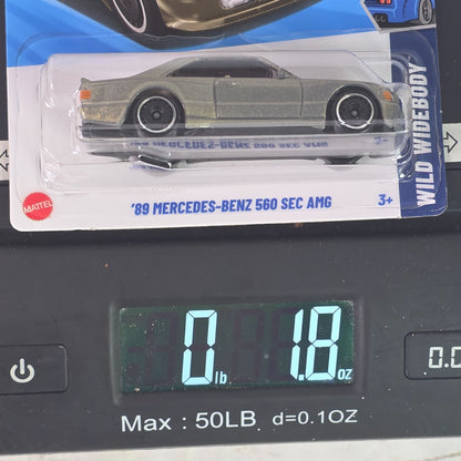 Hot Wheels 89 Mercedes-Benz 560 SEC AMG Die-Cast Car Limited Edition Metallic Finish Wild Rides Series Ages 3+